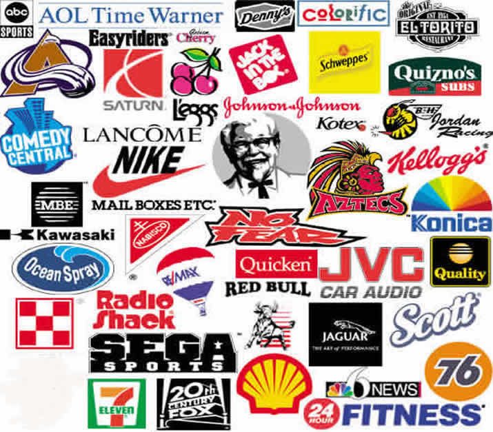 eps vector name brand logos - restaurant food major brand name vector logotypes